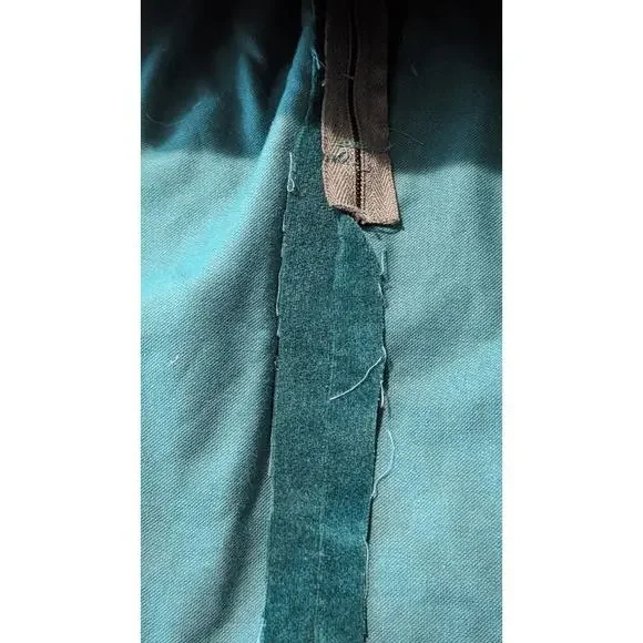 Vintage Homemade Green Velvet Embroidered Mtn. Scene Topper Juniors XS - Picture 11 of 16